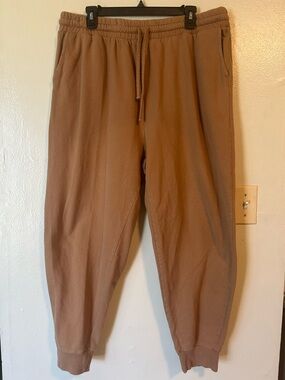 Zenana XXL Drawstring Joggers Minimalist Cozy Casual Athleisure Soft Neutrals